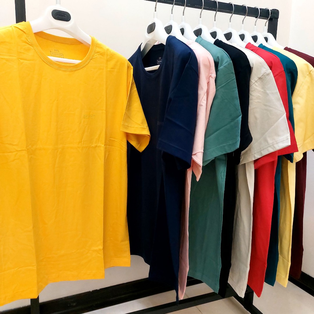 تیشرت مردانه نخ پنبه اعلا در5 سایزL.XL.2XL.3XL.4XL رنگبندی زیبا