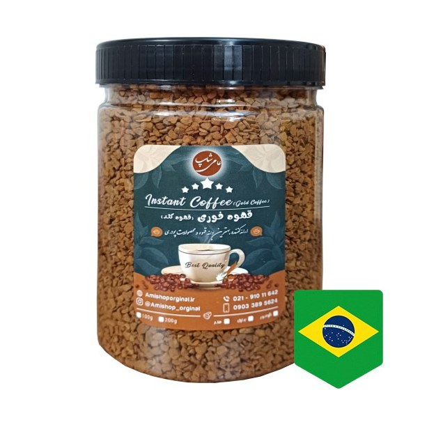 قهوه فوری (قهوه گلد) درجه یک برزیل- 100 گرمی