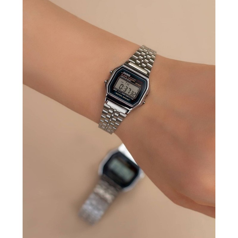 ساعت کاسیو casio زنانه و دخترانه دیجیتال نقره ای